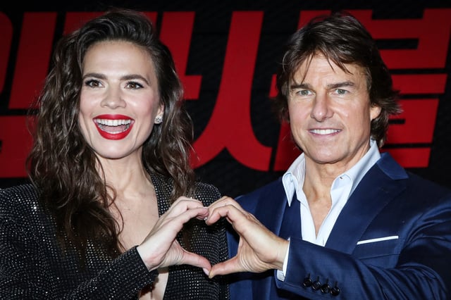 Tom Cruise and Hayley Atwell attend the "Mission: Impossible – Dead Reckoning Part One" Korea Premiere at the Lotte World Mall. 