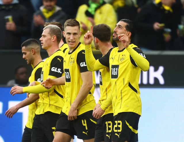 Soccer Football - Bundesliga - Borussia Dortmund v 1. FSV Mainz 05 - Signal Iduna Park, Dortmund, Germany - March 30, 2025 Borussia Dortmund's Emre Can celebrates scoring their second goal
