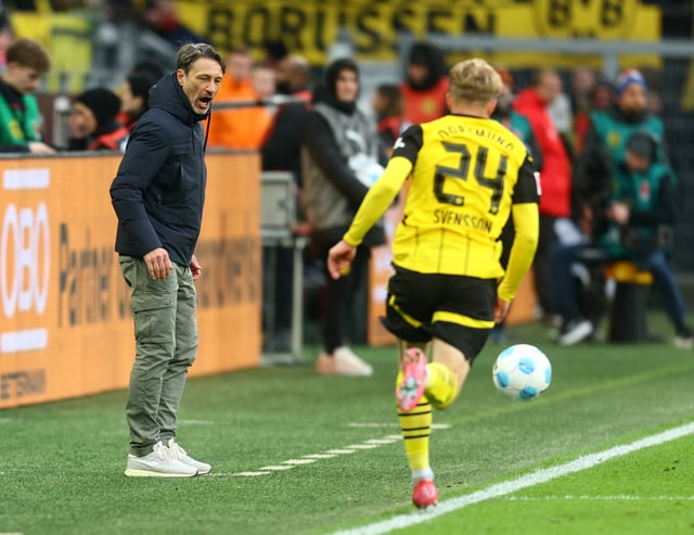 Soccer Football - Bundesliga - Borussia Dortmund v 1. FSV Mainz 05 - Signal Iduna Park, Dortmund, Germany - March 30, 2025 Borussia Dortmund coach Niko Kovac reacts during the match