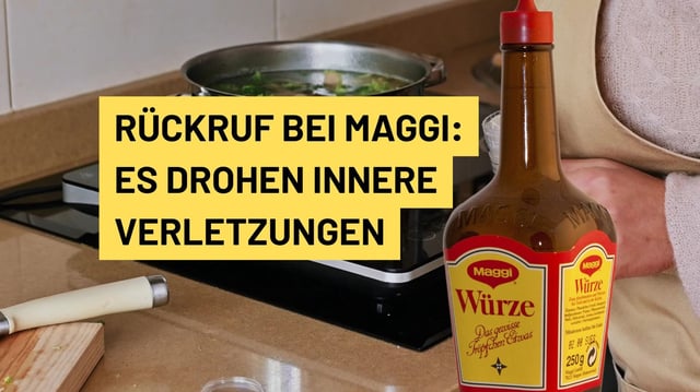 Maggi hat eine große Rückrufaktion gestartet. Wegen Verletzungsgefahr durch Metallteile wird vom Verzehr dringend abgeraten.