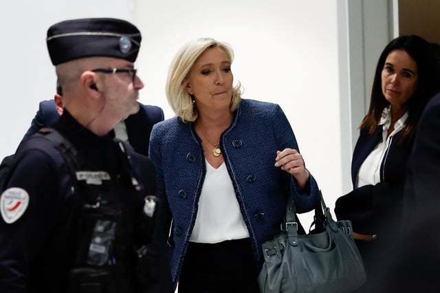 Marine Le Pen au tribunal ce 31 mars.