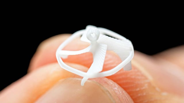 The robot was designed to mimic the flight behavior of insects like bumblebees.