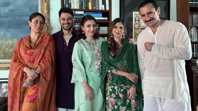 Kareena Kapoor, Kunal Kemmu, Soha Ali Khan, Saba Pataudi and Saif Ali Khan celebrated Eid together.
