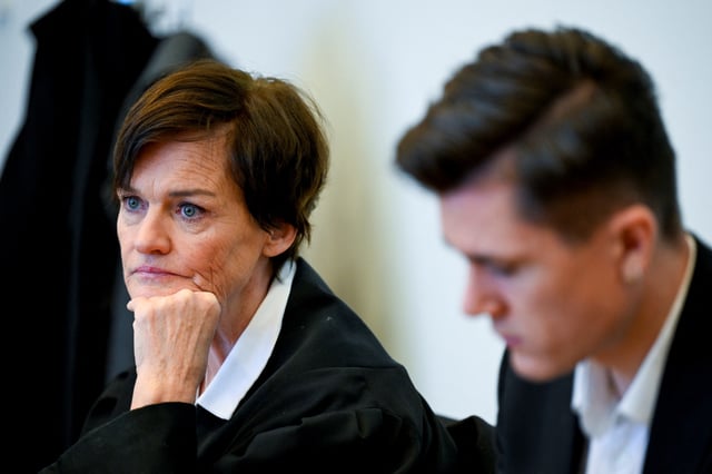 Jakob Asserson Ingebrigtsen appears in Soer-Rogaland District Court with lawyer Mette Yvonne Larsen, during the criminal case against his father and former coach Gjert Arne Ingebrigtsen, in Sandnes, Norway, March 31, 2025. NTB/Carina Johansen via REUTERS   ATTENTION EDITORS - THIS IMAGE WAS PROVIDED BY A THIRD PARTY. NORWAY OUT. NO COMMERCIAL OR EDITORIAL SALES IN NORWAY.