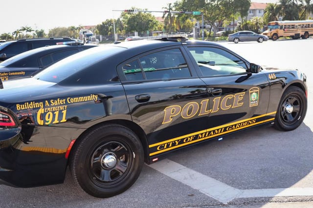 A Miami Gardens Police Department vehicle.