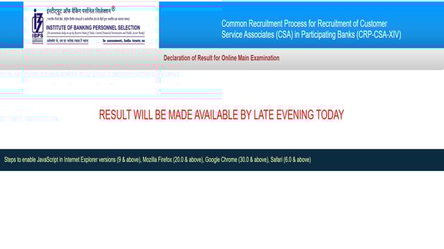 IBPS Clerk Mains Result 2025 releasing today at ibps.in, here's how to check