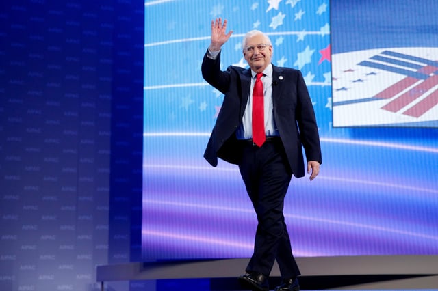 U.S. Ambassador to Israel David Friedman attends the AIPAC convention at the Washington Convention Center in Washington, U.S., March 2, 2020.  REUTERS/Tom Brenner/File Photo