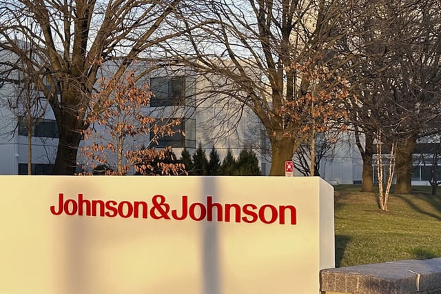 FILE - The Johnson & Johnson headquarters is in New Brunswick, New Jersey, on Thursday, Feb. 8, 2024. (AP Photo/Ted Shaffrey, File)