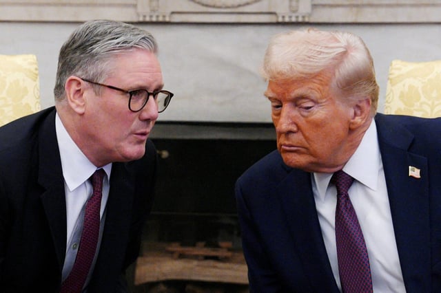 British Prime Minister Keir Starmer meets with US President Donald Trump in the Oval Office at the White House on 27 February 2025. (Photo: Carl Court/Pool via Reuters)
