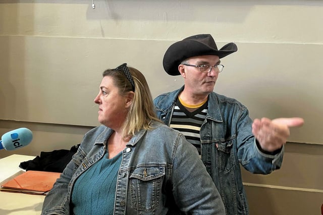 Pierre et Laëtitia Legrand, au tribunal de Dunkerque (Nord), le 1<sup>er</sup> avril 2025.
