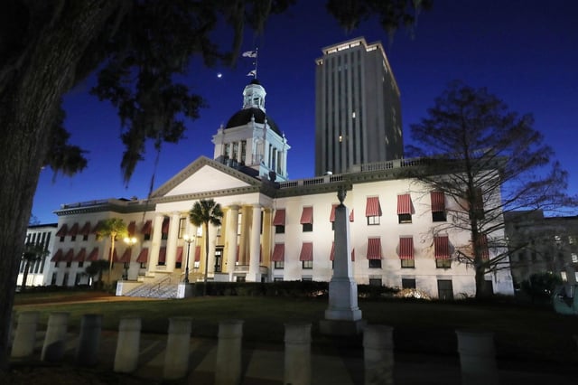 The Florida Capitol in Tallahassee. A trans woman was arrested last week for using the women’s bathroom in the Capitol. (Stephen M. Dowell/Orlando Sentinel/TNS)