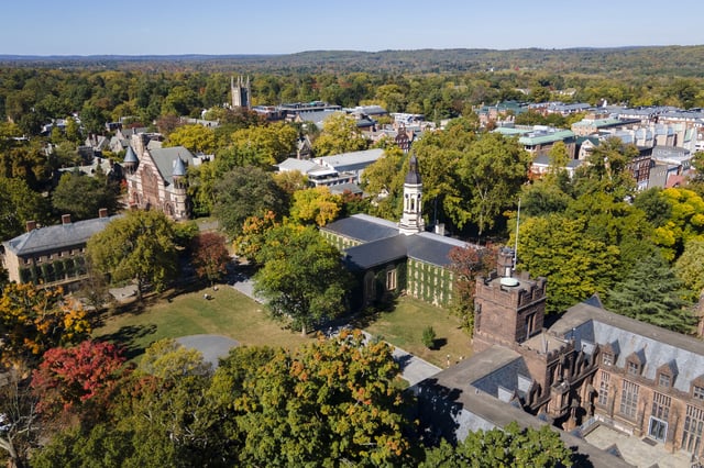 FILE - The Princeton University campus is in Princeton, N.J., Oct. 8, 2024. (AP Photo/Ted Shaffrey, File)