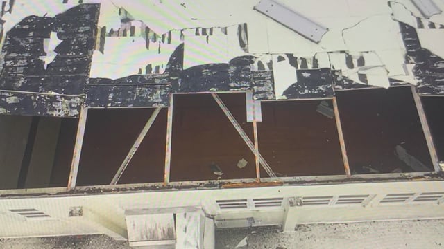 Roof ripped off a school in Dothan, Alabama after a possible tornado on March 31, 2025