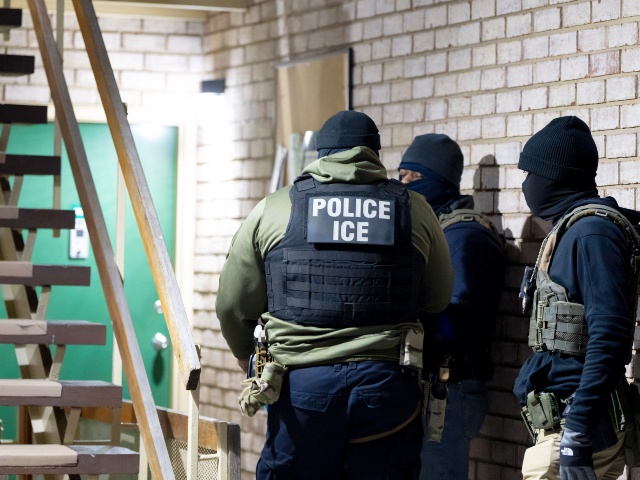  U.S. Immigration and Customs Enforcement officers wait to detain a person, Jan. 27, 2025, in Silver Spring, Md. (Alex Brandon, File/AP)