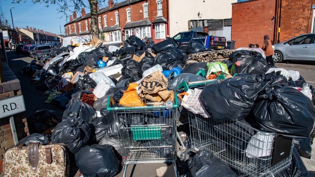 Rubbish piles up in Small Heath, Birmingham