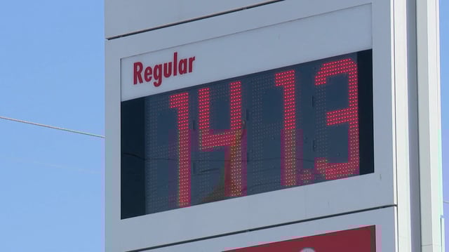 Gas prices in Calgary dropped after the cancellation of the consumer carbon tax. 