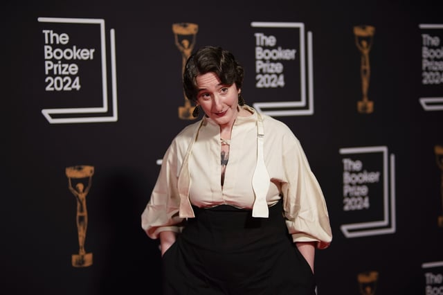 FILE - Yael Van Der Wouden arrives at the Booker Prize award dinner in London, Tuesday, Nov. 12, 2024. (AP Photo/Alberto Pezzali, File)