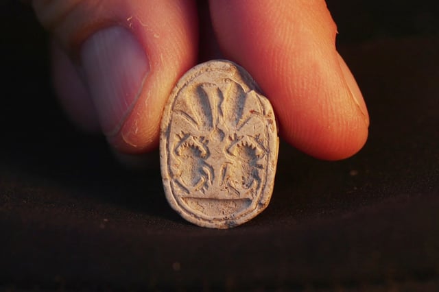 The 3,800 year old Canaanite seal.