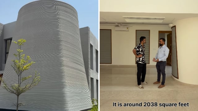 India's first 3D-printed villa in Pune, created by Godrej Properties and Tvasta Engineering,
