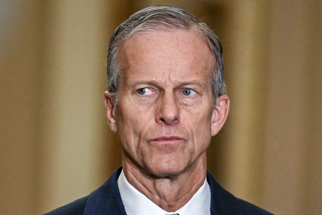 U.S. Senate Majority Leader John Thune at the U.S. Capitol on April 1, 2025.