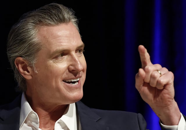 California Governor Gavin Newsom held a press conference Wednesday for the first time since the debut of his podcast.