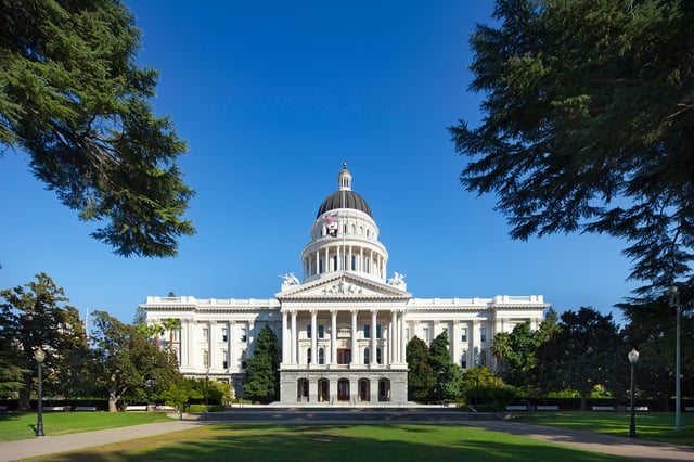 The California State Capitol building in Sacramento.