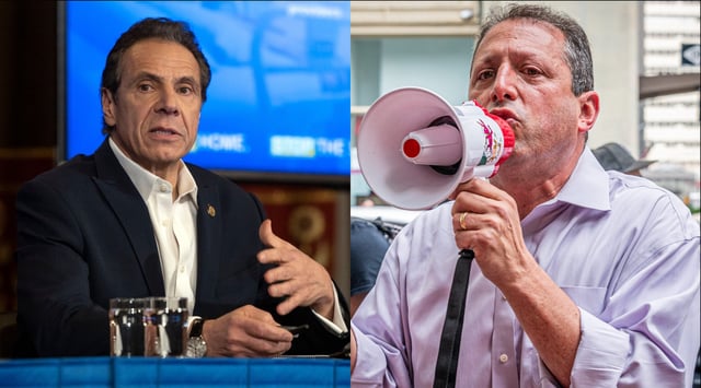 Andrew Cuomo (left) and Brad Lander. (Office of Cuomo; Getty Images)