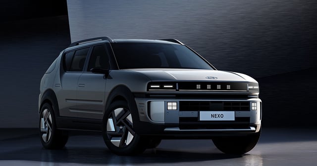 The updated Nexo SUV gets all-new styling cues, the most prominent of which are in the front fascia and lighting