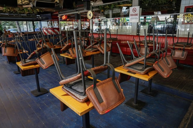 Some cafes, restaurants and bars heeded a boycott call and closed on Wednesday