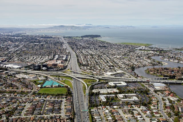 The vehicle was found near the intersection of Highway 101 and state Route 92 in San Mateo. 