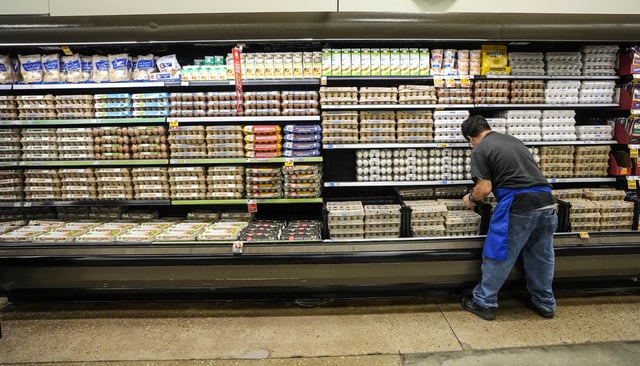 Johnny Ximenez works at Kroger on Nov. 14, 2024, in Houston. 