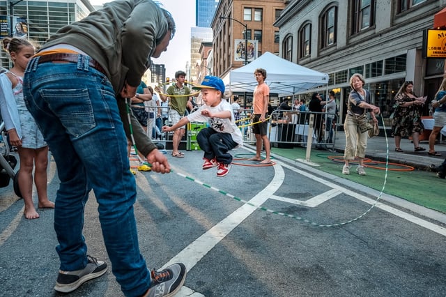 A scene from San Francisco’s Downtown First Thursdays.
