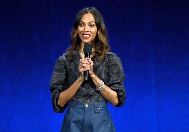 Zoe Saldaña introduced the first look at footage from "Avatar: Fire & Ash" during Disney's presentation at CinemaCon.