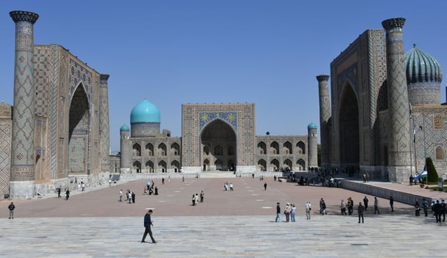 The summit takes place in the ancient Silk Road city of Samarkand