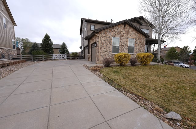 An image of the home in which Kristi Krug was found stabbed and beaten to death is seen April 1, 2025, in Broomfield, Colo. (AP Photo/David Zalubowski)