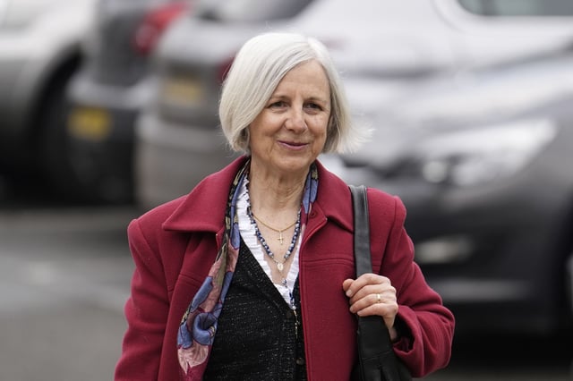 Dr Livia Tossici-Bolt at Poole Magistrates' Court where she is on trial for two charges of breaching a Public Spaces Protection Order (PSPO) in the area of an abortion clinic in 2023. Picture date: Friday April 4, 2025. 79608704 (Press Association via AP Images)