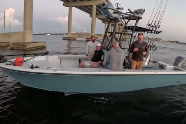 Screengrab from Gage Towles YouTube video of Brock Horner (right) during the altercation.