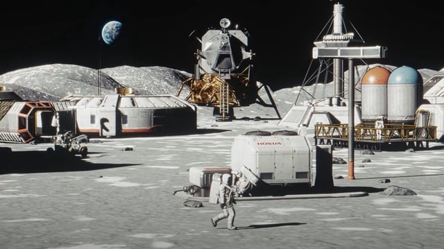 Honda's regenerative fuel cell system which aims to produce oxygen, hydrogen, and electricity to support life on the Moon.