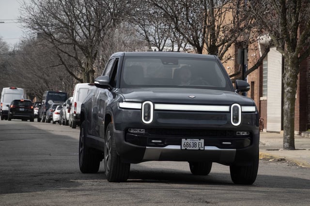 A Senate parliamentarian decision revealed Friday preserves waivers California received from the Environmental Protection Agency last year allow it to, among other things, phase out the sale of most gas-powered vehicles in favor of electric, such as the Rivian truck above, by 2035.
 