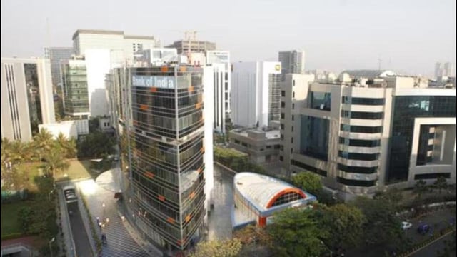 View of BKC from Wockhardt terrace, BKC, Bandra in Mumbai.
