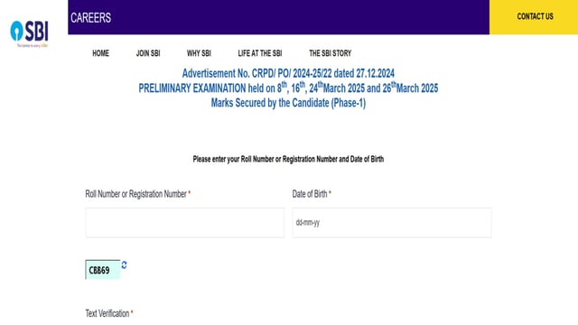 SBI PO Prelims Result 2025 declared at sbi.co.in, direct link to check here