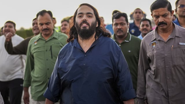 , Anant Ambani, son of Reliance Industries Chairman Mukesh Ambani, during a padyatra from Jamnagar to Dwarka, in Gujarat. 