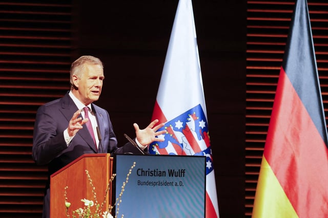 Christian Wulff sprach am Sonntag in Weimar