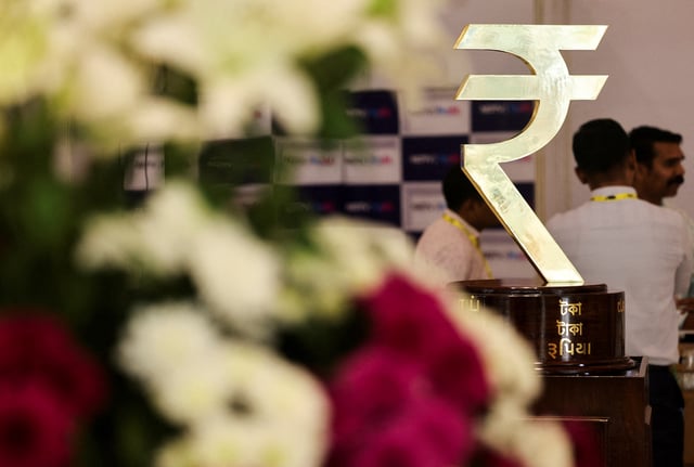 The Indian Rupee logo is seen inside the Reserve Bank of India (RBI) headquarters in Mumbai, India, December 6, 2024. REUTERS/Francis Mascarenhas/File Photo