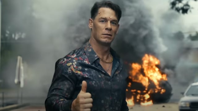 John Cena gives a thumb up in Peacemaker Season 2.