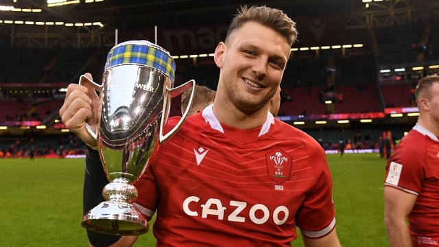 Biggar, who at present plays for Toulon, will retire from rugby at the end of the season. Above, with the Doddie Weir Cup in 2022