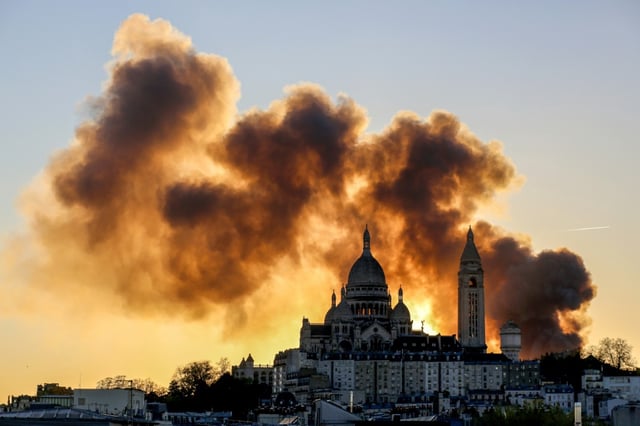 A 'major fire' in northern Paris sent smoke billowing across part of the French capital