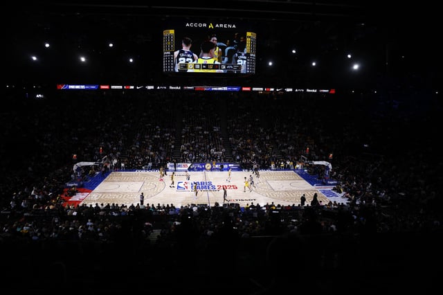 FILE PHOTO; Basketball - NBA - Indiana Pacers v San Antonio Spurs - Accor Arena, Paris, France - January 23, 2025 General view during the match REUTERS/Stephanie Lecocq/File Photo