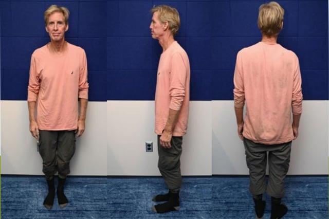 Ryan Routh photographed at the Palm Beach County Police station in West Palm Beach.