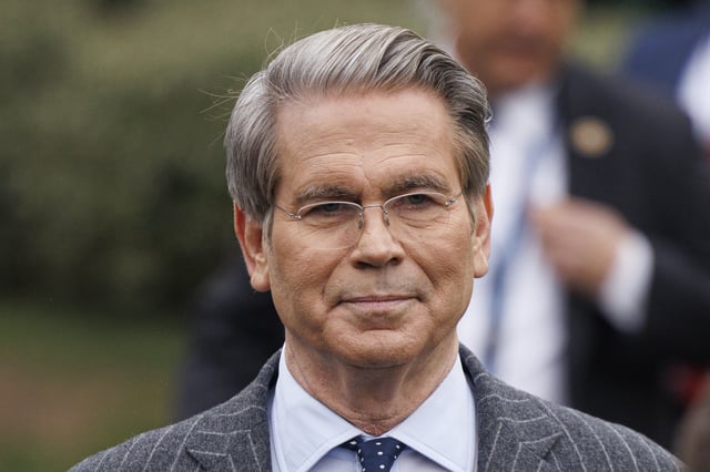 Secretary of the Treasury Scott Bessent is seen outside the West Wing of the White House in Washington DC on Monday April 7, 2025.